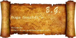 Buga Gusztáv névjegykártya