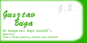 gusztav buga business card